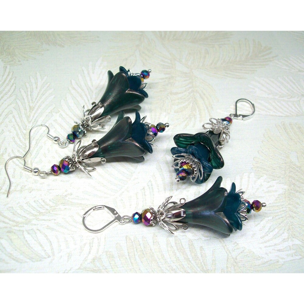 Boho Earrings Dangle, Flower Earrings, Vintage Style, Flower Gifts for Her